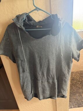 Gymshark Distressed Cut-Sleeved Hoodie